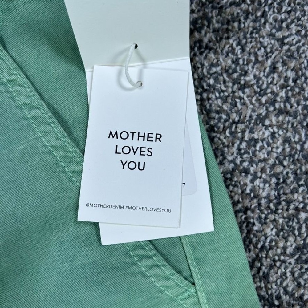 NEW Mother The‎ Shaker Chop Crop Pants Hedge Green Womens 25 Thin Lightweight - Picture 7 of 15